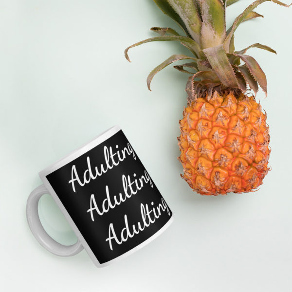 Black Adulting is Hard (x3) Mug - Image 2