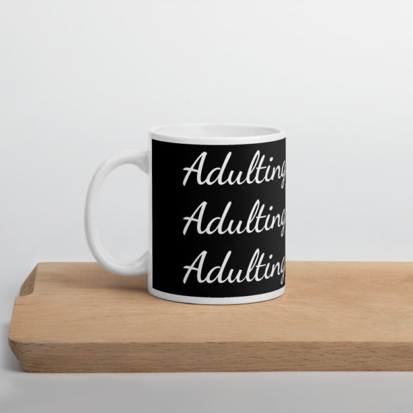 Black Adulting is Hard (x3) Mug - Image 4