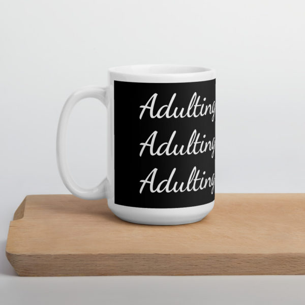 Black Adulting is Hard (x3) Mug - Image 7