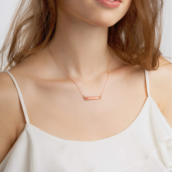 Adulting Silver Bar Chain Necklace - Image 3