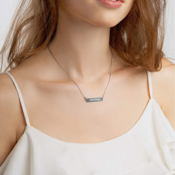 Adulting Silver Bar Chain Necklace - Image 2